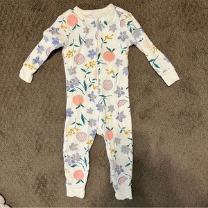 Old Navy White and Pink One Piece Footies